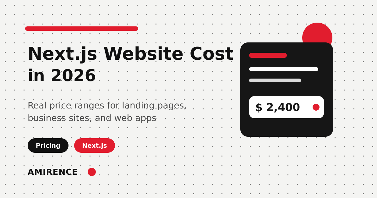 Quanto custa um site Next.js em 2026 com faixas de preço reais